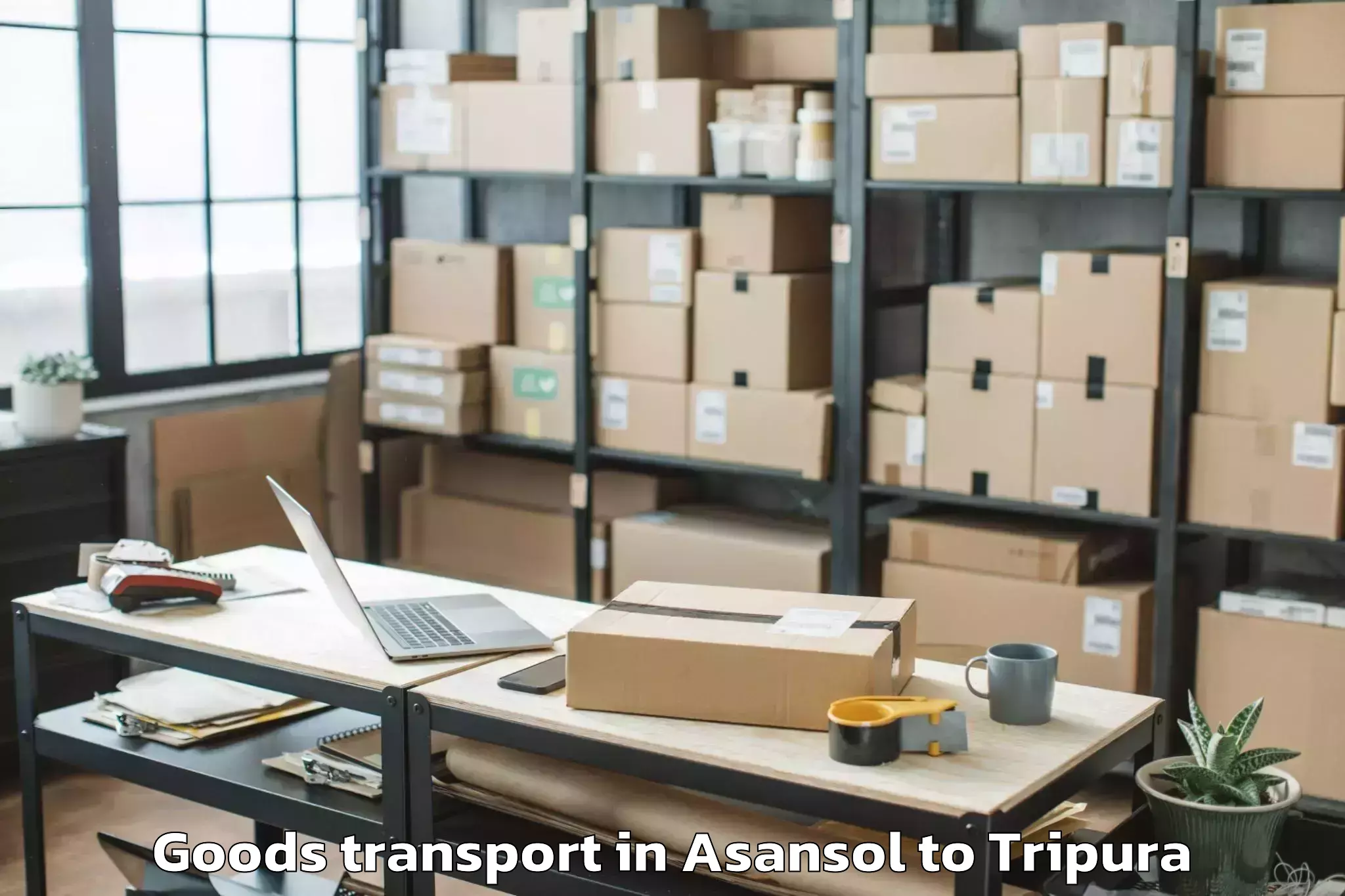 Book Asansol to Manughat Goods Transport Online